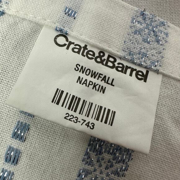Crate & Barrel Snowflake Napkins (3) - Picture 3 of 5